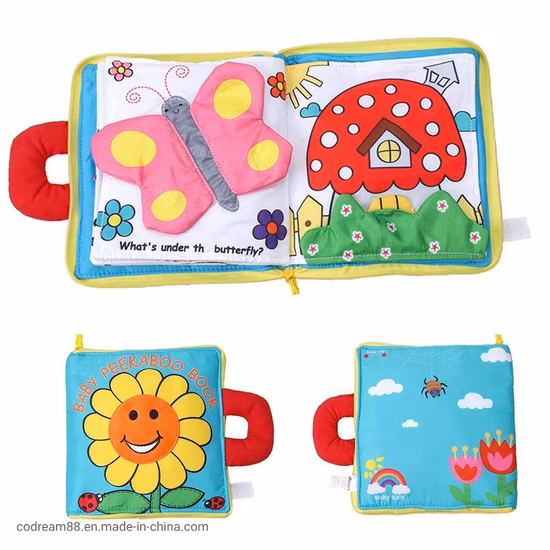 Custom Crinkle Fabric Children Cloth Book with CE Certification for Toddlers Baby Playing Toys